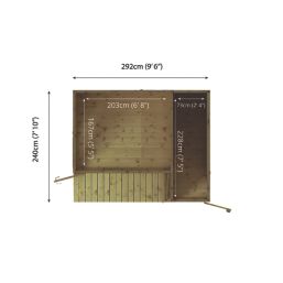 Mercia Contemporary 9' 6" x 8' (Nominal) Pent Tongue & Groove Timber Summerhouse & Shed