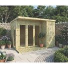 Mercia Contemporary 9' 6" x 8' (Nominal) Pent Tongue & Groove Timber Summerhouse & Shed