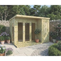 Mercia Contemporary 9' 6" x 8' (Nominal) Pent Tongue & Groove Timber Summerhouse & Shed