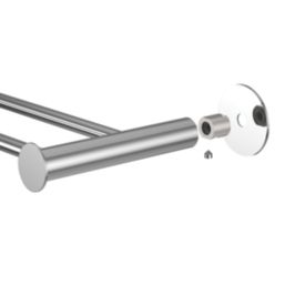 Swirl Caldew Bathroom Double Towel Rail Chrome 650mm x 133mm x 50mm