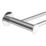 Swirl Caldew Bathroom Double Towel Rail Chrome 650mm x 133mm x 50mm