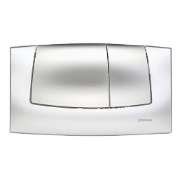 Fluidmaster Schwab Onda 227747 Dual-Flush Flushing Plate Gloss/Matt Chrome