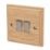 Varilight  10AX 2-Gang 2-Way Light Switch  Classic Oak