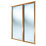 Spacepro Shaker 2-Door Framed Sliding Wardrobe Mirror Doors Oak Frame Mirror Panel 1145mm x 2260mm