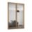 Spacepro Shaker 2-Door Framed Sliding Wardrobe Mirror Doors Oak Frame Mirror Panel 1145mm x 2260mm