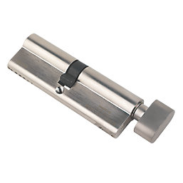 Smith & Locke Fire Rated 1 Star Thumbturn 6-Pin Euro Cylinder Lock 45-50 (95mm) Polished Nickel