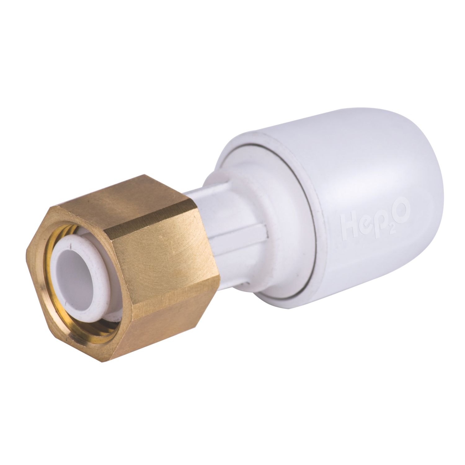Hep2O Plastic Push-Fit Straight Tap Connector 15mm x 3/4" (7367F)