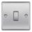 British General Nexus Metal 10AX 1-Gang 2-Way Light Switch  Brushed Steel