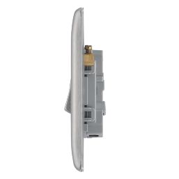 British General Nexus Metal 10AX 1-Gang 2-Way Light Switch  Brushed Steel