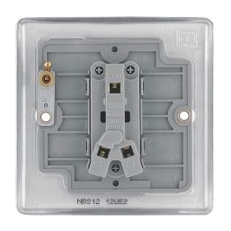 British General Nexus Metal 10AX 1-Gang 2-Way Light Switch  Brushed Steel