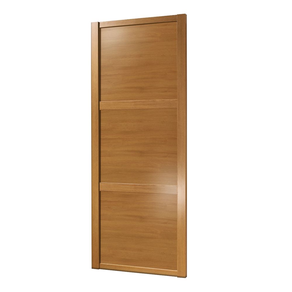 Spacepro Shaker 1 Door Sliding Wardrobe Door Oak Frame Oak Panel 914mm X 2260mm Screwfix 1817