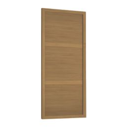 Spacepro Shaker 1-Door Sliding Wardrobe Door Oak Frame Oak Panel 914mm x 2260mm