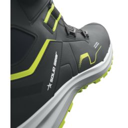 Solid Gear Sonar Mid Size 10  Black / Green Water-Resistant  Safety Boots