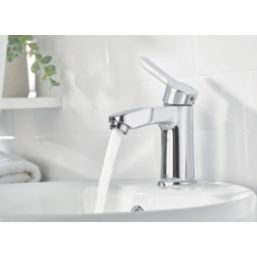 Bristan Apelo Chrome Plated 140mm Standard Lever Mono Basin Mixer Tap  With Clicker Waste