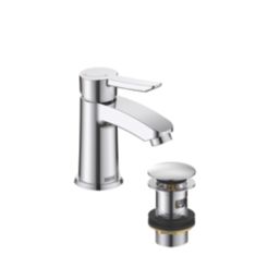 Bristan Apelo Chrome Plated 140mm Standard Lever Mono Basin Mixer Tap  With Clicker Waste