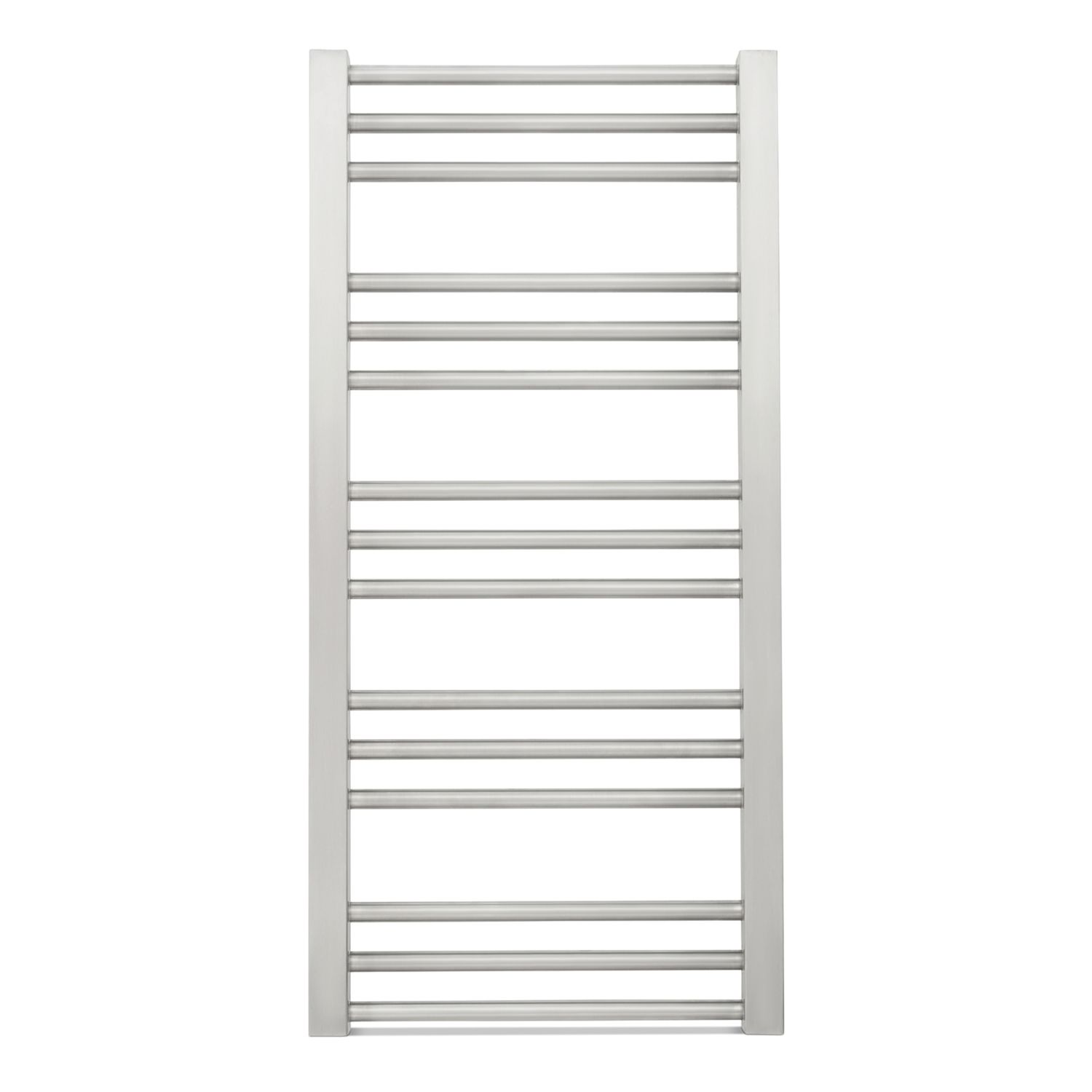 Time 1000mm x 480mm 1018BTU Silver Flat Designer Towel Radiator (736KL)
