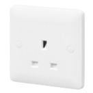 MK Base 13A 1-Gang Unswitched Socket White