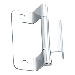 Smith & Locke Polished Chrome  Double Cranked Door Hinges 50mm x 64.6mm 2 Pack