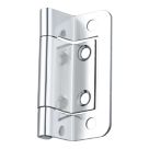 Smith & Locke Polished Chrome  Double Cranked Door Hinges 50mm x 64.6mm 2 Pack