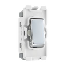 British General Nexus 20A Grid SP Centre Off Control Switch Polished Chrome