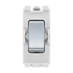 British General Nexus 20A Grid SP Centre Off Control Switch Polished Chrome