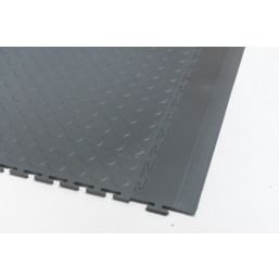 Ecotile E500/7 Interlocking Edge Ramps Dark Grey 500mm x 90mm 2 Pack