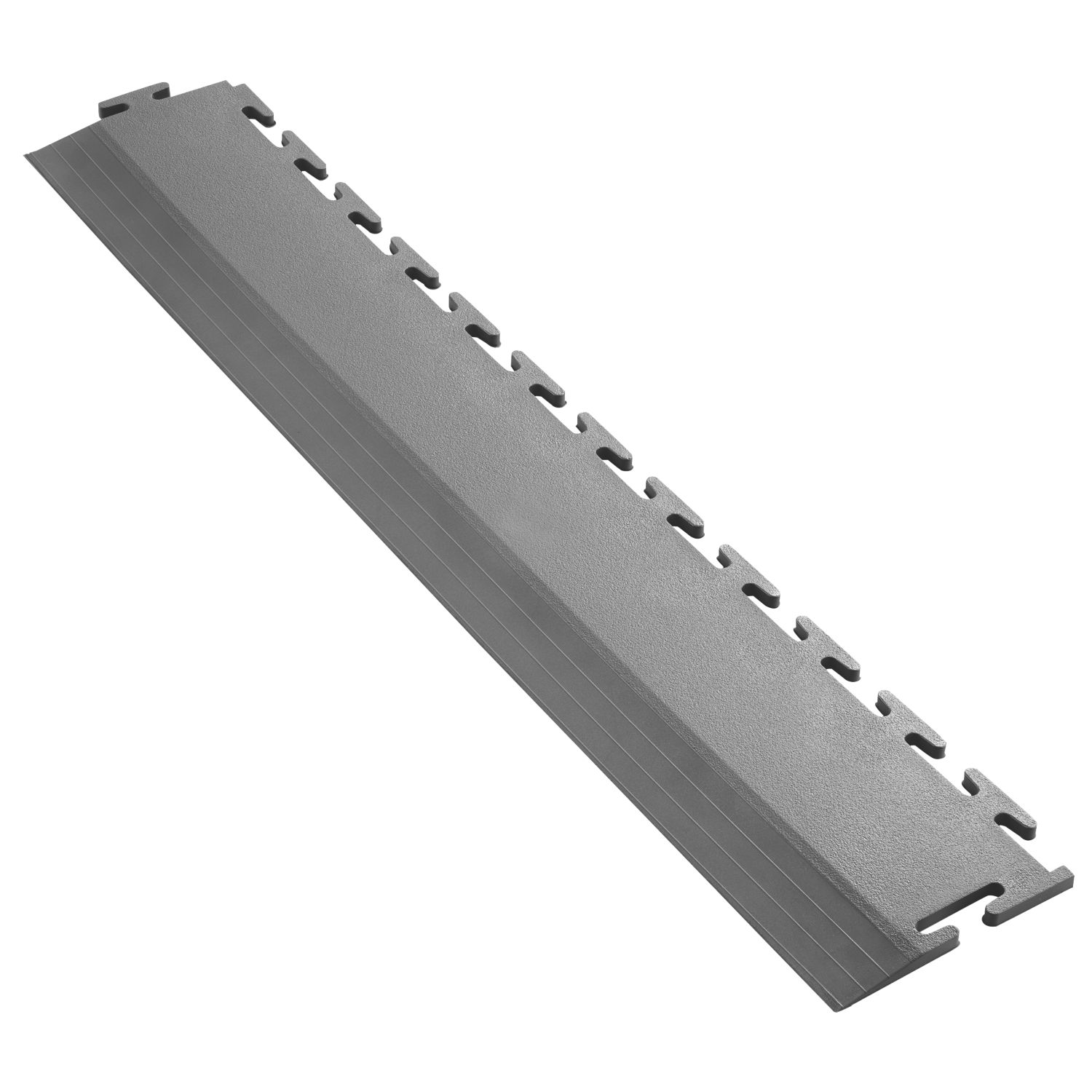 Ecotile E500/7 Interlocking Edge Ramps Dark Grey 500mm x 90mm 2 Pack (736RV)