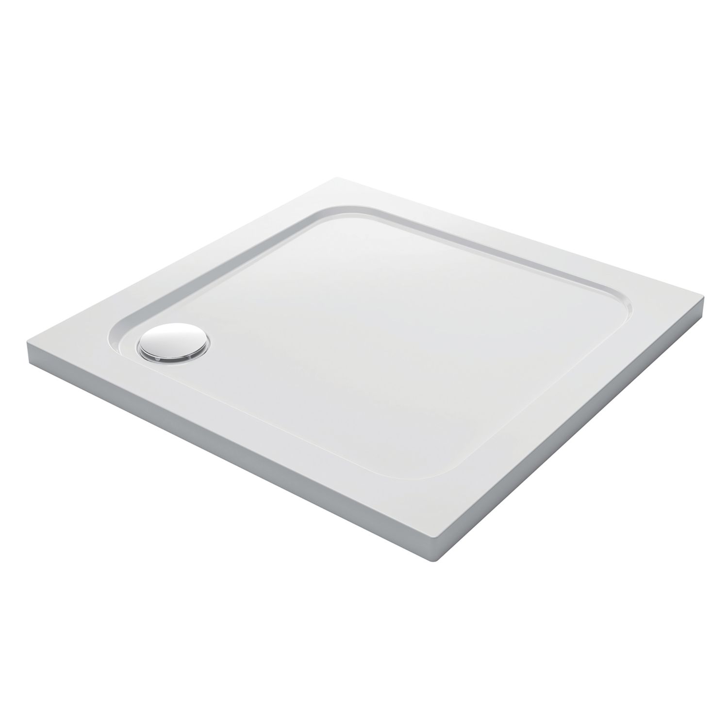 Mira Flight Low Corner Waste Square Shower Tray White 900mm x 900mm x 40mm (736RX)