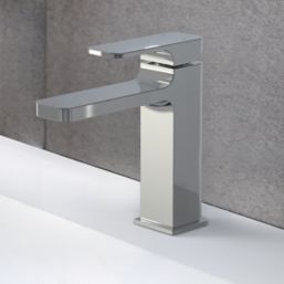 Swirl Carna Chrome 157mm Standard Lever Mono Basin Mixer Tap  With Clicker Waste