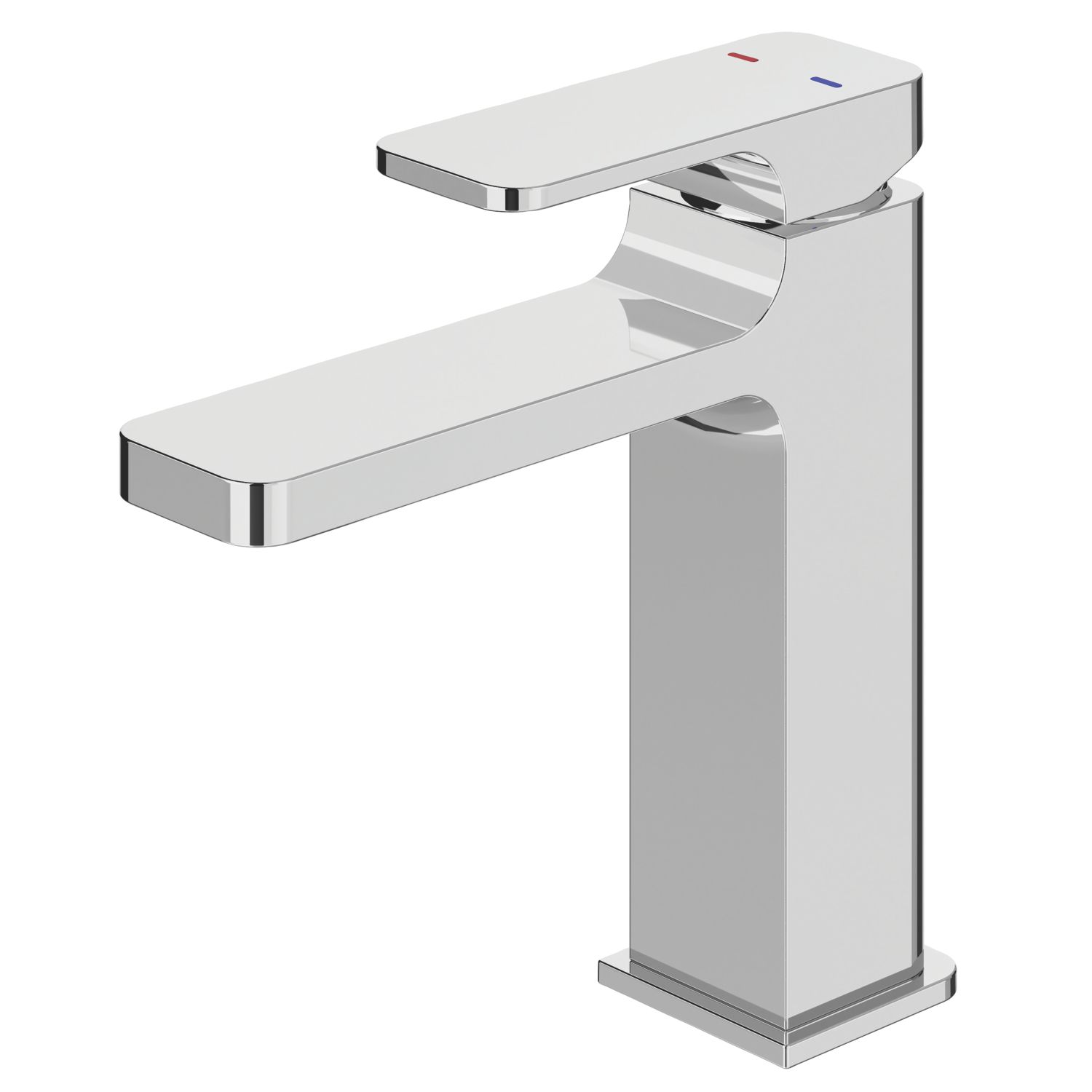 Swirl Carna Chrome 157mm Standard Lever Mono Basin Mixer Tap With Clicker Waste (736TK)