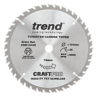 Trend CraftPo CSB/18440 Wood Circular Saw Blade 184 x 16mm 40T