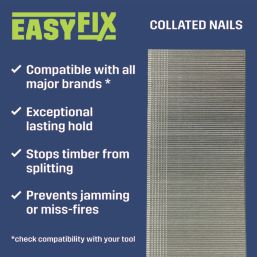 Erbauer Galvanised Straight Brad Nails 18ga x 25mm 2000 Pack