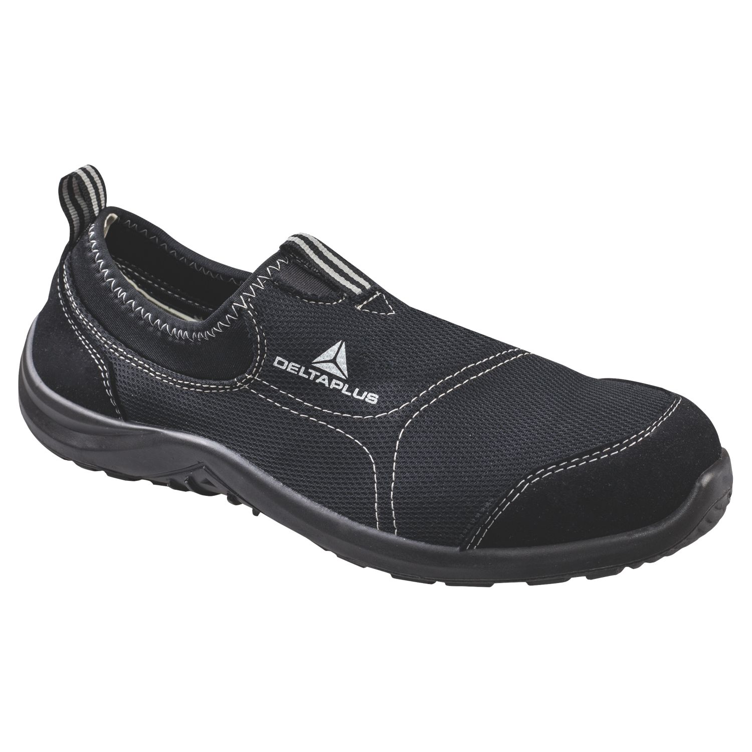 Delta Plus Miami Size 8 Black Slip-On Steel Toe Cap Safety Trainers (7379X)
