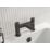 Bristan Liso Black 134mm Deck Mounted Round Head 2 Tap Holes Bath Mixer Tap