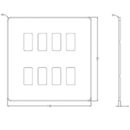 Knightsbridge  8-Module Grid Faceplate Smoked Bronze