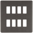 Knightsbridge  8-Module Grid Faceplate Smoked Bronze