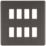 Knightsbridge  8-Module Grid Faceplate Smoked Bronze