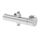 Refurb Swirl Rannell Exposed Dual Outlet Thermostatic Chrome Shower Mixer With Diverter