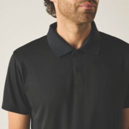 Regatta Pro Wicking Pique Polo Shirt Black 3X Large 53" Chest