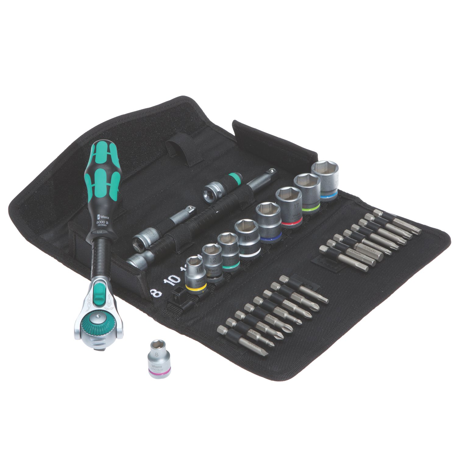 Wera Zyklop 3/8" Drive 5-in-1 Ratchet, Socket & Bit Set 29 Pieces (737FP)