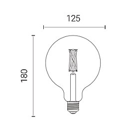 4lite  ES G125 LED Smart Light Bulb 7W 640lm 2 Pack