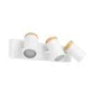 Eglo Consuma Rectangular 3-Light Spotlight White & Brown