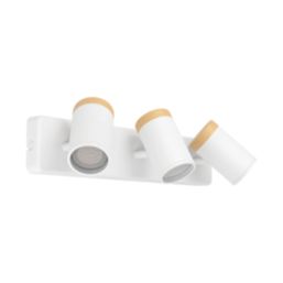 Eglo Consuma Rectangular 3-Light Spotlight White & Brown