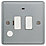 British General  13A Switched Metal Clad Fused Spur & Flex Outlet with LED  with White Inserts