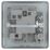 British General  13A Switched Metal Clad Fused Spur & Flex Outlet with LED  with White Inserts