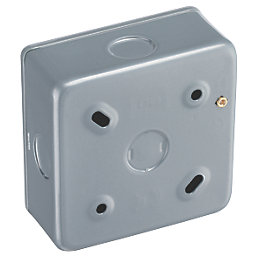 British General  13A Switched Metal Clad Fused Spur & Flex Outlet with LED  with White Inserts