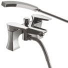 Bristan Hourglass Chrome  110mm Deck Mounted Dual Control Manual Shower Mixer Tap