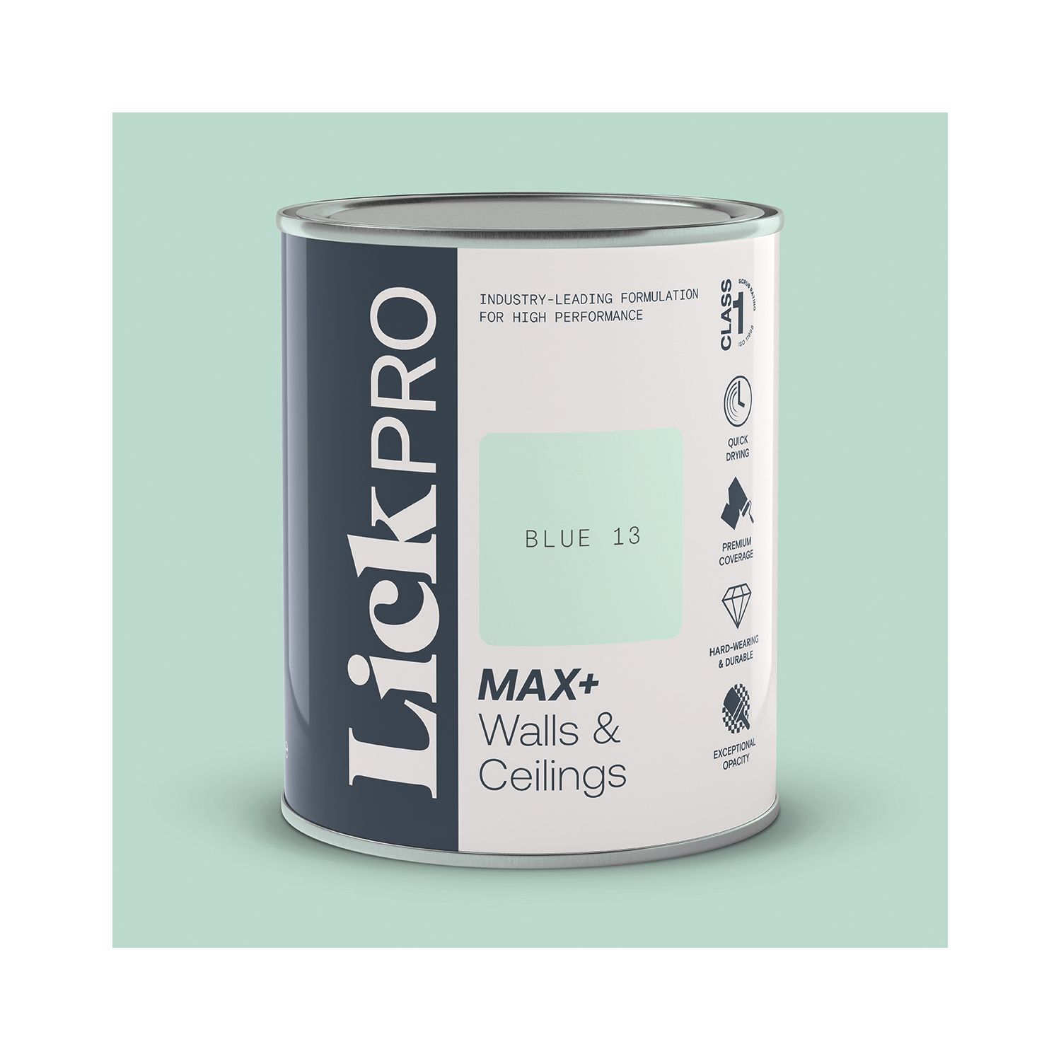 LickPro Max+ 1Ltr Blue 13 Matt Emulsion Paint (737TM)