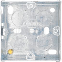 British General  1-Gang Galvanised Steel  Back Box 47mm