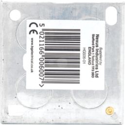 British General  1-Gang Galvanised Steel  Back Box 47mm